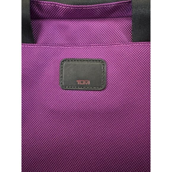 TUMI alpha Bravo crossbody bag case for tablets small laptops purple black - Picture 5 of 9